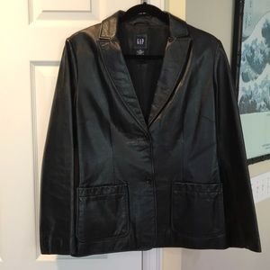 Gap Black Leather blazer